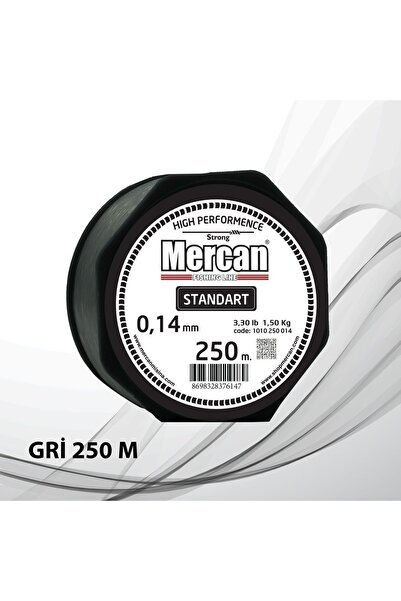 Mercan Standart Gri Renk Makara Misina 250 m-150 m