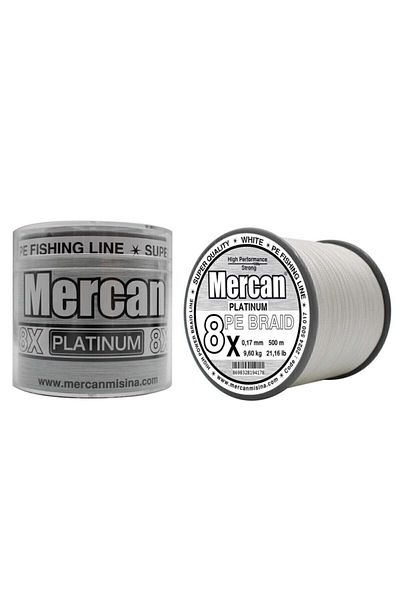 MERCAN MİSİNA Platinum Quality Pe 8x Mesh 500 M Linie albă