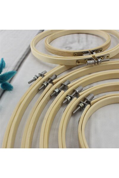 Tekstilland طقم بكرة لولبية خشبية مكون من 7 قطع بكرة تطريز إيتامين بانش مكرامية