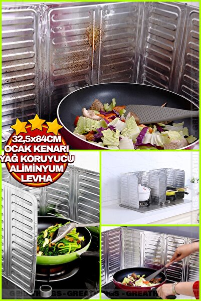 Greathings HEticaretn1 Adet FOLYO Ocak Yağ Sıçrama Koruyucu Katlanır Alm FOLY...