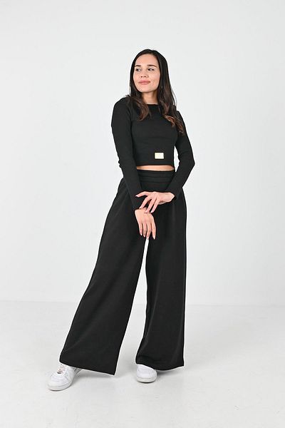 Koza Butik Γυναικείο κοστούμι καμιζόλ με φαρδύ πόδι 3885-24
