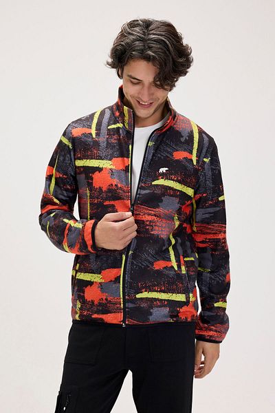 Bad Bear 24.02.21.001 Drew Full Zip Fleece Black Men's Sweatshirt