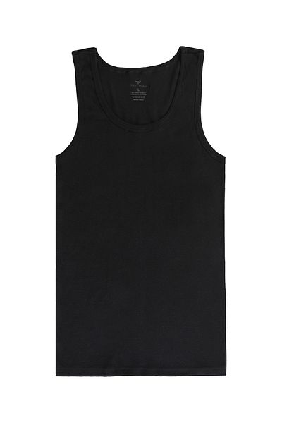 Steve Wolls Men's Black 4-Piece Strap Bamboo Undershirt - 33402