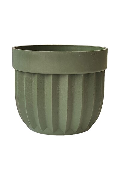 ToXA 0.3 Litre Yeşil Kaktüs Çizgili Mini Saksı Çok Amaçlı Dekoratif Yapay Çiç...