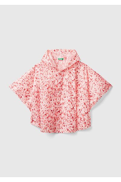 United Colors of Benetton Pink Mix Poncho Raincoat for Boy