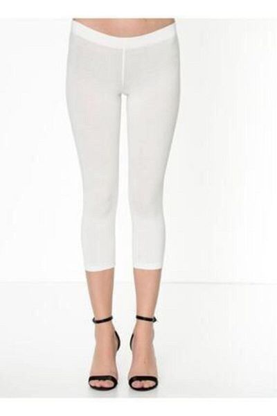 bonbonetti chocolate baby&kids Colanți de damă din bumbac lycra alb - K4005