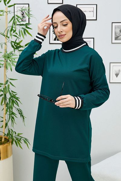 TOFİSA 11204-zumrut Tunic+pants