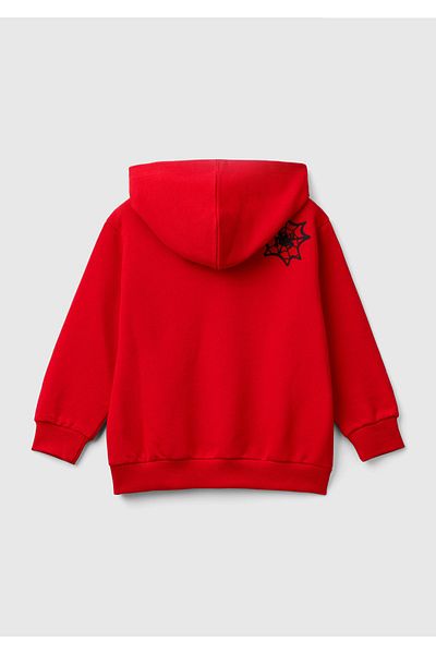 United Colors of Benetton Boy's Red Spiderman Printed Sweatshirt - Logo Skirt