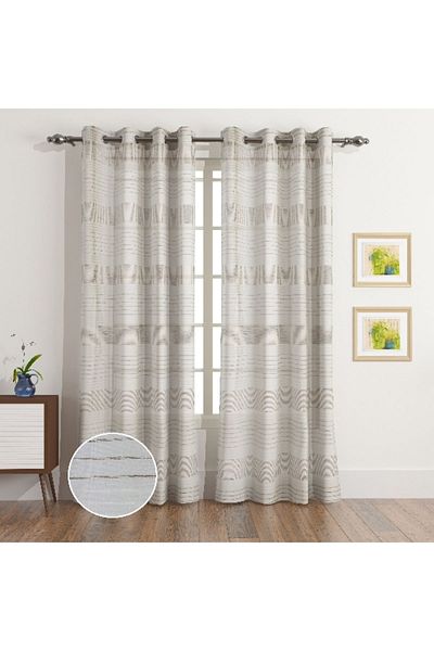 Home Box Nordic 2-Piece Sheer Curtain Set - 140x240 cm