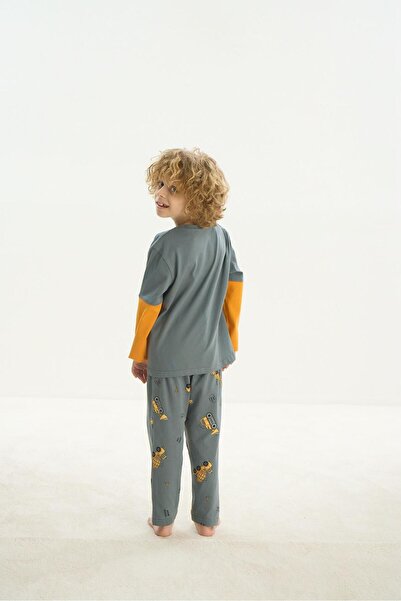 Sevim Αγόρι πράσινη μακρυμάνικη πιτζάμες - C4T2N7O8