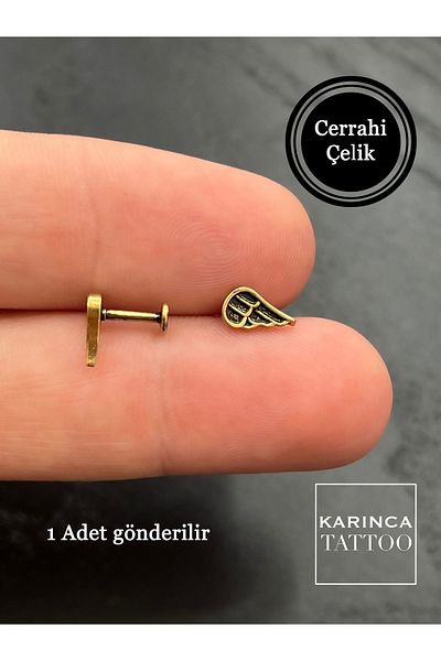 Karınca Piercing Angel Wing Piercing - Ear Helix, Earring Conch, Flat Tragus