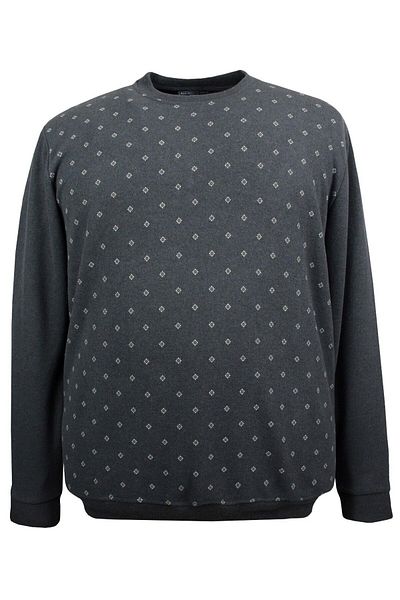 marufshop Ανδρικός ιδρώτας Thessaloniki Plus Size - Μεταξύ 115-150 κιλών, Φαρδιά Εφαρμογή, Εκτύπωση, Ανθρακί