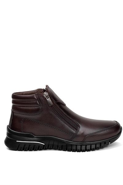 Voyager Γυναικείες άνετες μπότες 9401 Model Brown από γνήσιο δέρμα