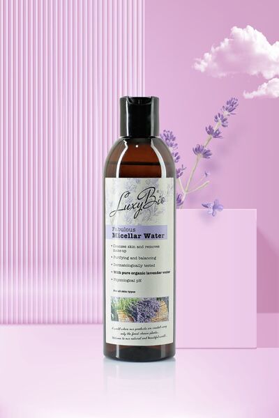 Luxy Bio ماء ميسيلار طبيعي لتنظيف المكياج باللافندر 250 مل