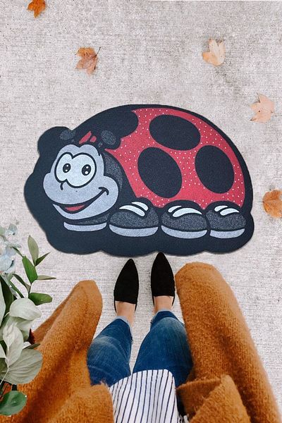 Chilai Home PVC Ladybird Special Design Inside and Outside Door Front Mats