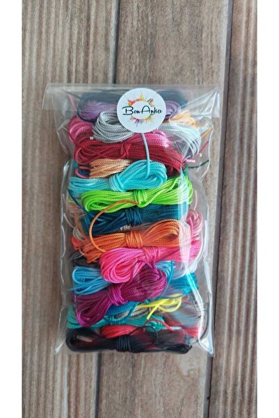 Bonanka 5' Er Metre 20 Farklı Renk 1.0 Mm Paraşüt Makrome Bileklik Örgü Ipi