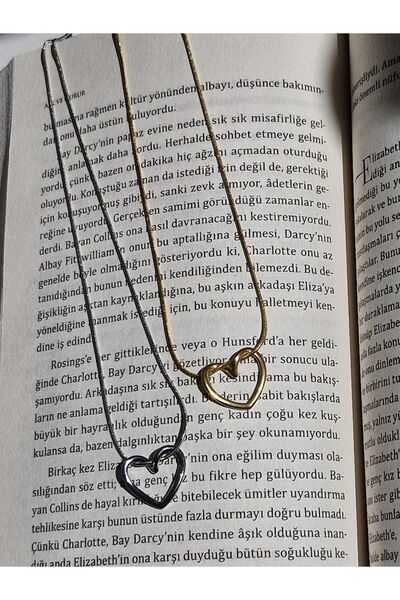 FOR YOU TAKI by Ezgi قلادة نسائية بعقدة قلب من الفولاذ / قلادة مضادة للتشويه ومضادة للحساسية