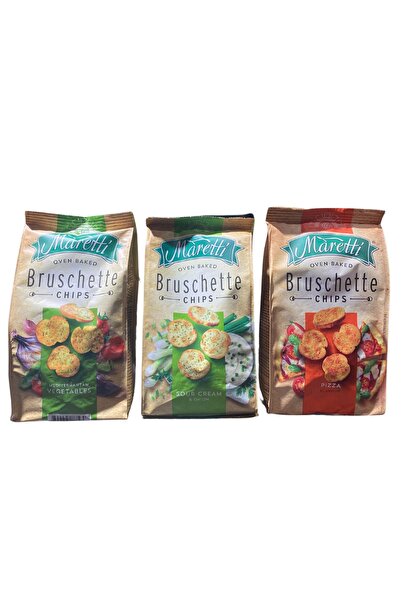 Maretti MARETTİ Bruschette Chips Pizza & Vegetables & Sour Cream 70grx3ü bir ...