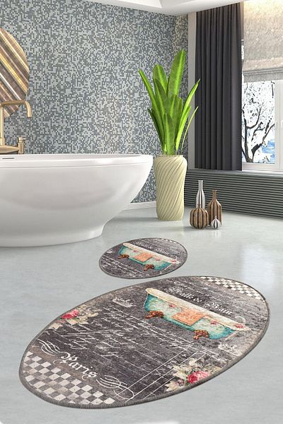 Chilai Home 2-Piece Set Bathroom Rug Djtbanyo
