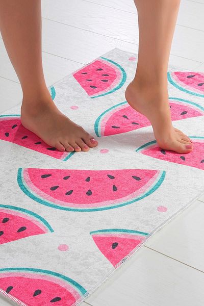 Chilai Home Σετ 2 Watermelon Djt - Πλένεται χαλί μπάνιου και αντιολισθητική βάση