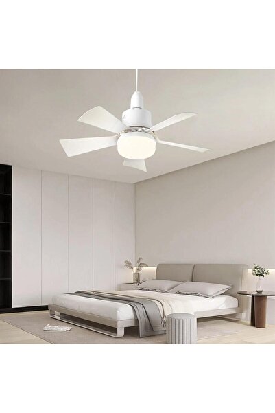 SeKaTech 62 Watt 3 Farklı Renk Modlu Dimlenebilir Cata Lodos Kumandalı Fan Le...