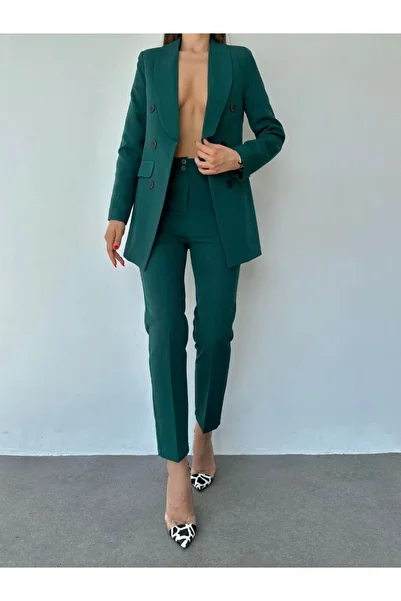 MYGİYİMİSTANBUL Button Detailed Blazer Jacket Trousers Set