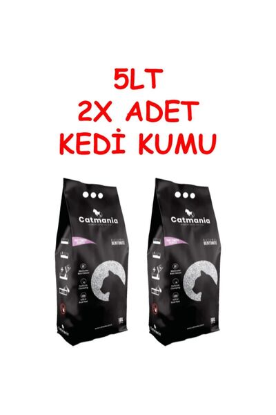 Catmania Catmanıa Kampanya 5 Lt Bebek Pudra Kokulu Bentonit Kedi Kumu 2x Adet
