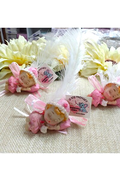 Murat Süs Uyuyan Pembe Bebek - (20 Adet) | Kız  Bebek- Nikah Şekeri
