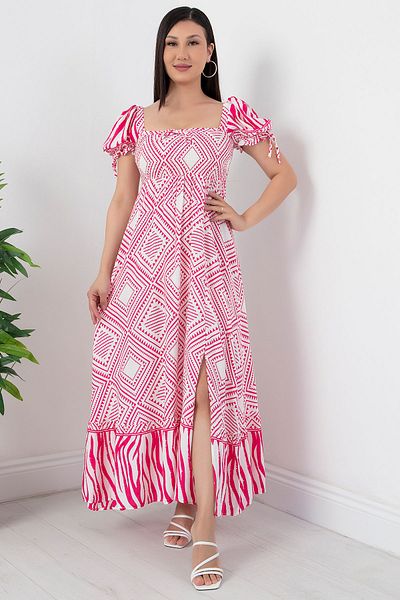 PULLIMM NY4322 Rochie model Gipeli cu guler pătrat