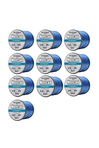 MERCAN MİSİNA Linie de pescuit cu bobină albastră standard Mercan