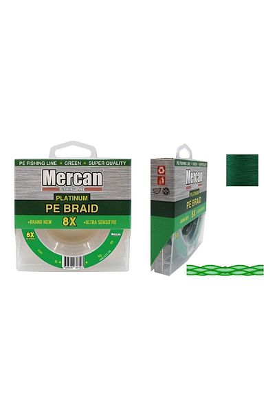 Mercan Platinum Pe 8X Braid Thread 150 m Green Spool Fish Tape