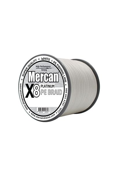 Mercan Platinum X8 White Knitted - 500m Line