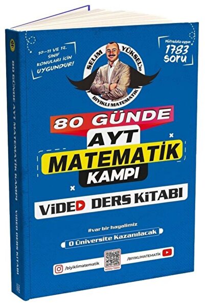 3D Yayınları Bıyıklı Matematik YKS AYT 80 Günde Matematik Kampı Video Ders Ki...