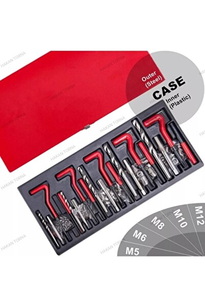 Genel Markalar 131 Parça Helicoil Diş Açma Vida Tamir Takımı Seti A+pro