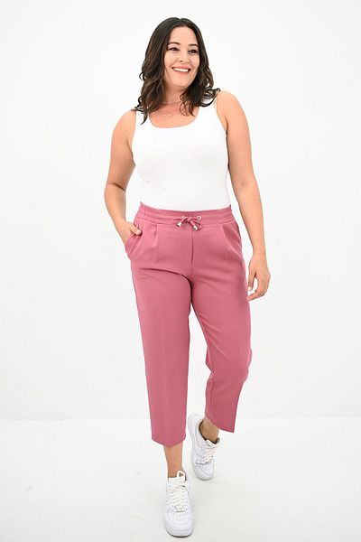 Koza Butik High Waist Draped Women's Plus Size Trousers - 6201-25