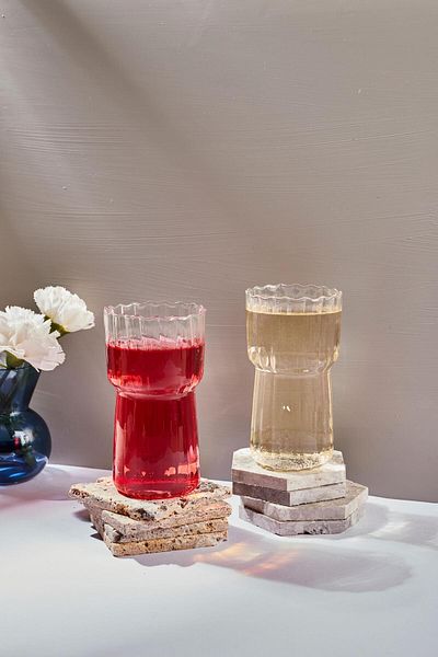 Perotti Stripe Set of 2 - 400ml Glass