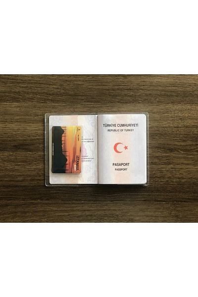 Yerli Transparent Passport Case with Extra Compartment