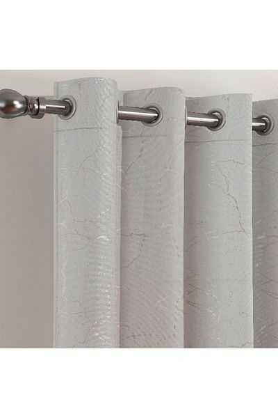 Home Box Glitter 2-Piece Extra Long Jacquard Curtain Set - 140x300 cm