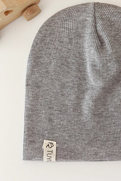 Doğan Collection Gray Ribbed Beret