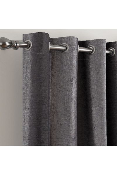 Home Box Stella 2-Piece Extra Long Chenille Curtain Set - 140x300 cm