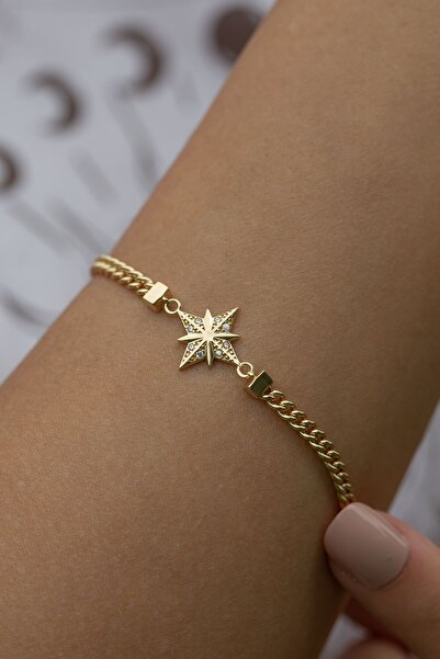 Çgk Çiğdem Gürel Kuyumculuk Kutup Yıldızı Gurmet Zincirli Altın Bileklik