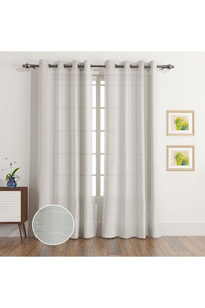 Home Box Aara 2-Piece Sheer Extra Long Curtain Set - 140x300 cm