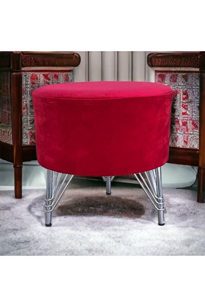 ne-sil home furniture Yuvarlak silinebilir kumaş kaplama oturma pufu ayak day...