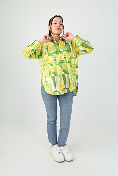 Koza Butik Γυναικείο πουκάμισο με σχέδιο 1674-25-1