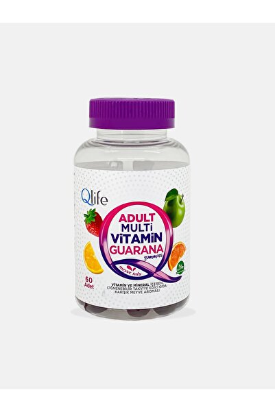 Qlife Adult Multi Vitamin Guarana Gummies 60 Adet