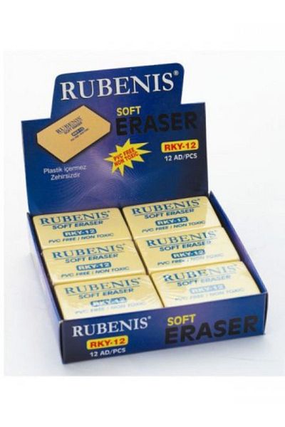 Rubenis RKY-12 YELLOW ERASER 12 PIECES
