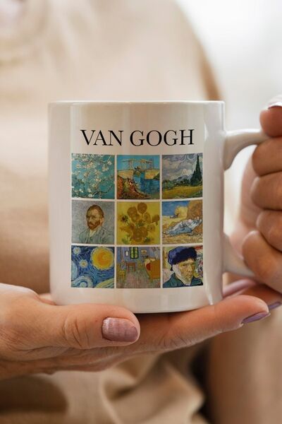 South Steel أعمال فان جوخ الشهيرة هدية رأس السنة الجديدة مطبوع كوب