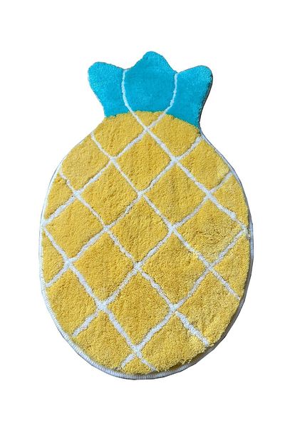 Chilai Home Μοκέτα μπάνιου Pineapple 60x100 cm - Ακρυλικό που πλένεται και δεν γλιστράει