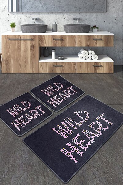 Chilai Home Wild Heart Banyo Halısı 3'lü Set