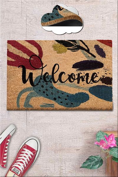 Chilai Home Coco Journal Natural Koko Doormat, 40X60 cm Bristle Door Front Mat